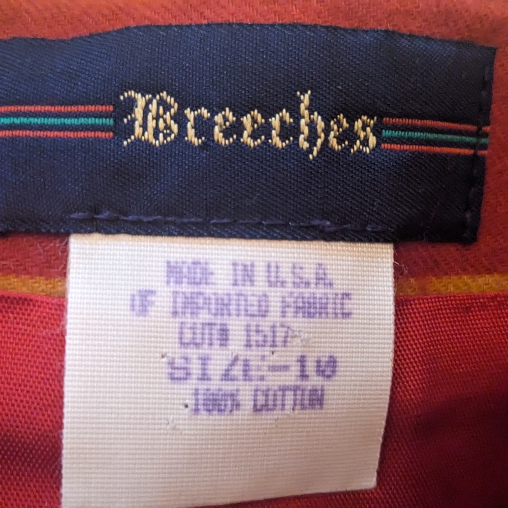 Breeches 90's Cowboy Fabric Cotton Mini Wrap Skirt- Size 10 - Picture 6 of 6